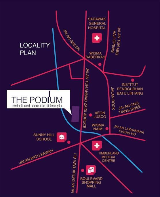 Apartment Podium Home2 For 7pax At Aeon Mall Kuching